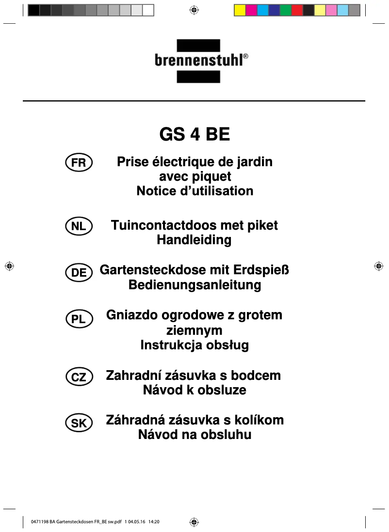 Página 1 del manual Manual de usuario Brennenstuhl GS 4 BE
