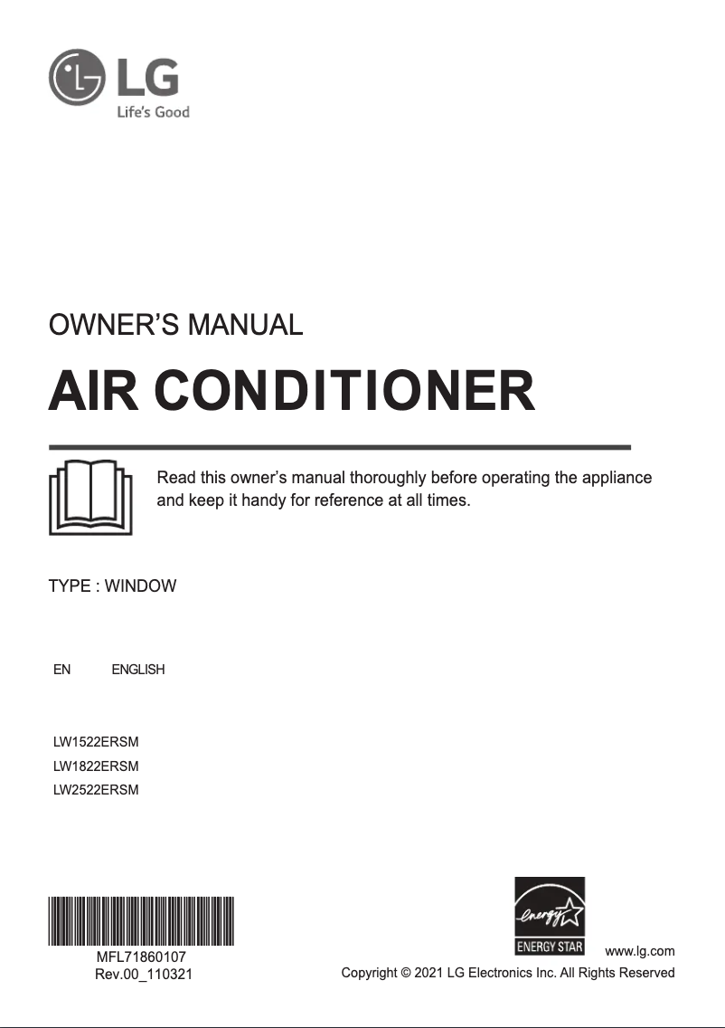 Page 1 de la notice Manuel utilisateur LG LW1522ERSM