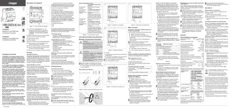 Page n°1 - Manuel utilisateur Hager TYA662AN