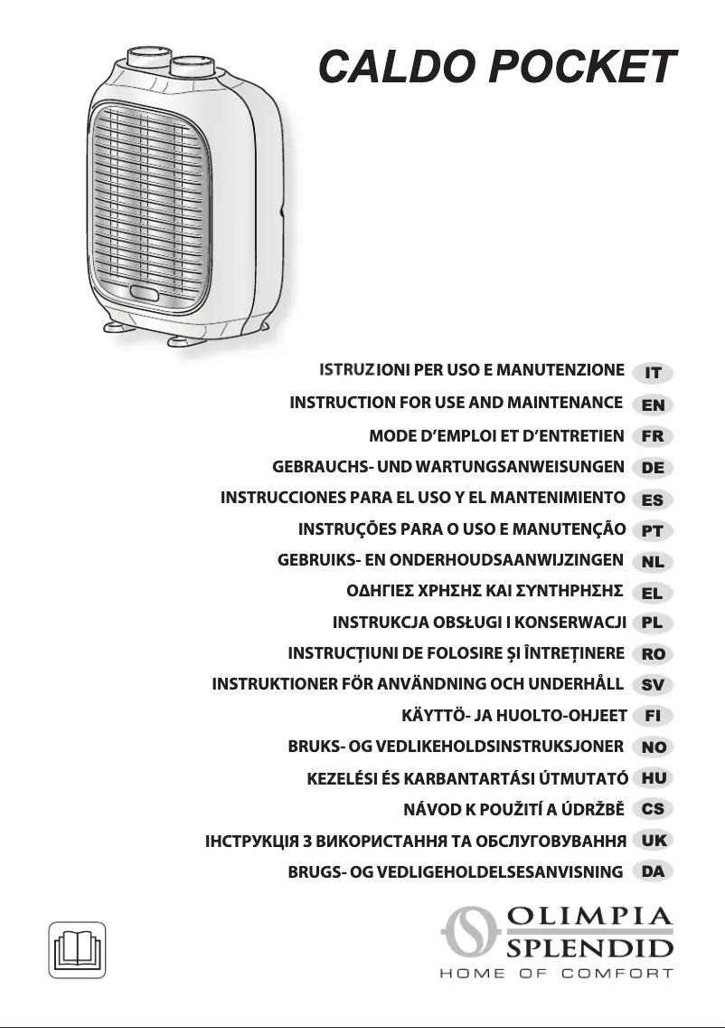 Page 1 de la notice Manuel utilisateur Olimpia Splendid Caldo Pocket
