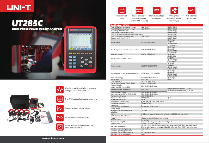 Image de la première page du manuel de l'appareil UT285C