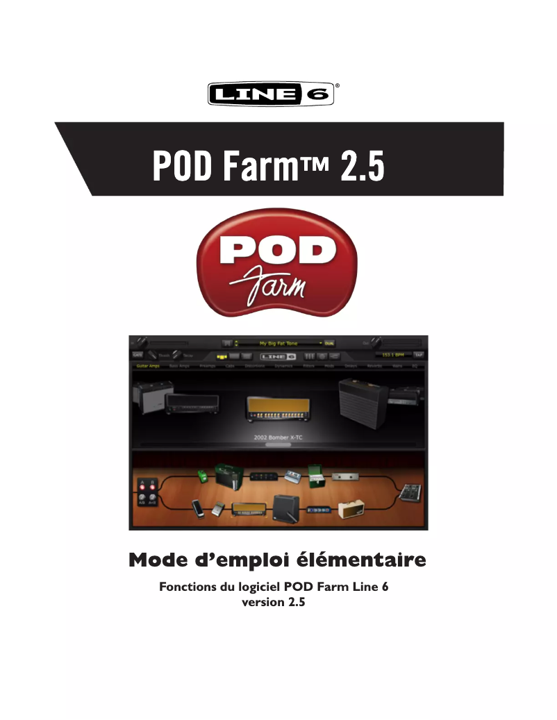 Page 1 de la notice Manuel utilisateur Line 6 POD Farm 2.5