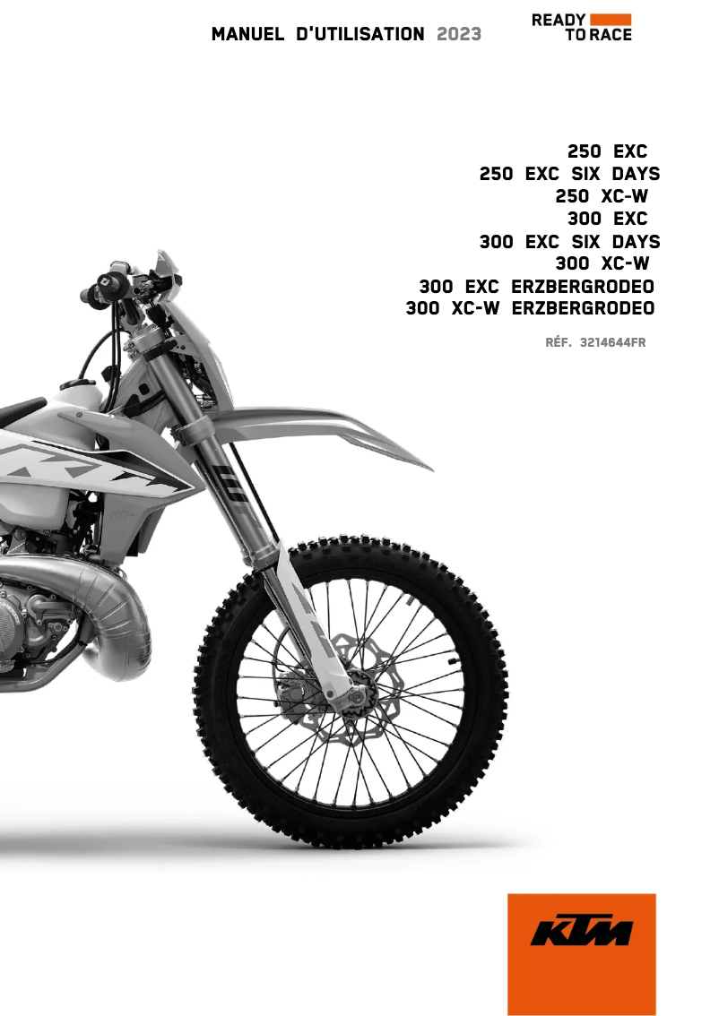 Page n°1 - Manuel utilisateur KTM 300 EXC Six Days (2023)