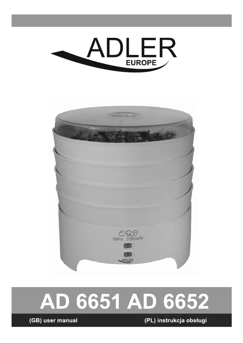 Image de la première page du manuel de l'appareil AD 6651