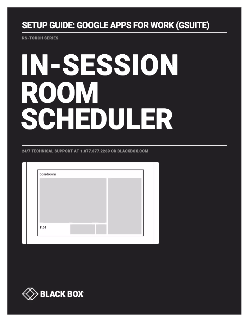 Page 1 de la notice Manuel utilisateur Black Box RS-TOUCH7-M