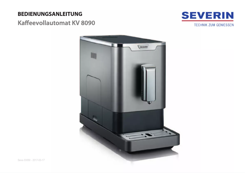 Page 1 de la notice Manuel utilisateur Severin KV 8090