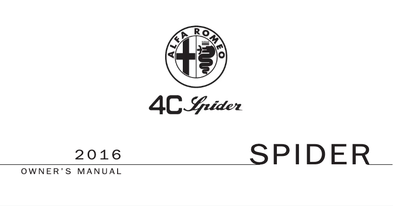 Imagen de la primera página del manual del dispositivo 4C Spider (2016)