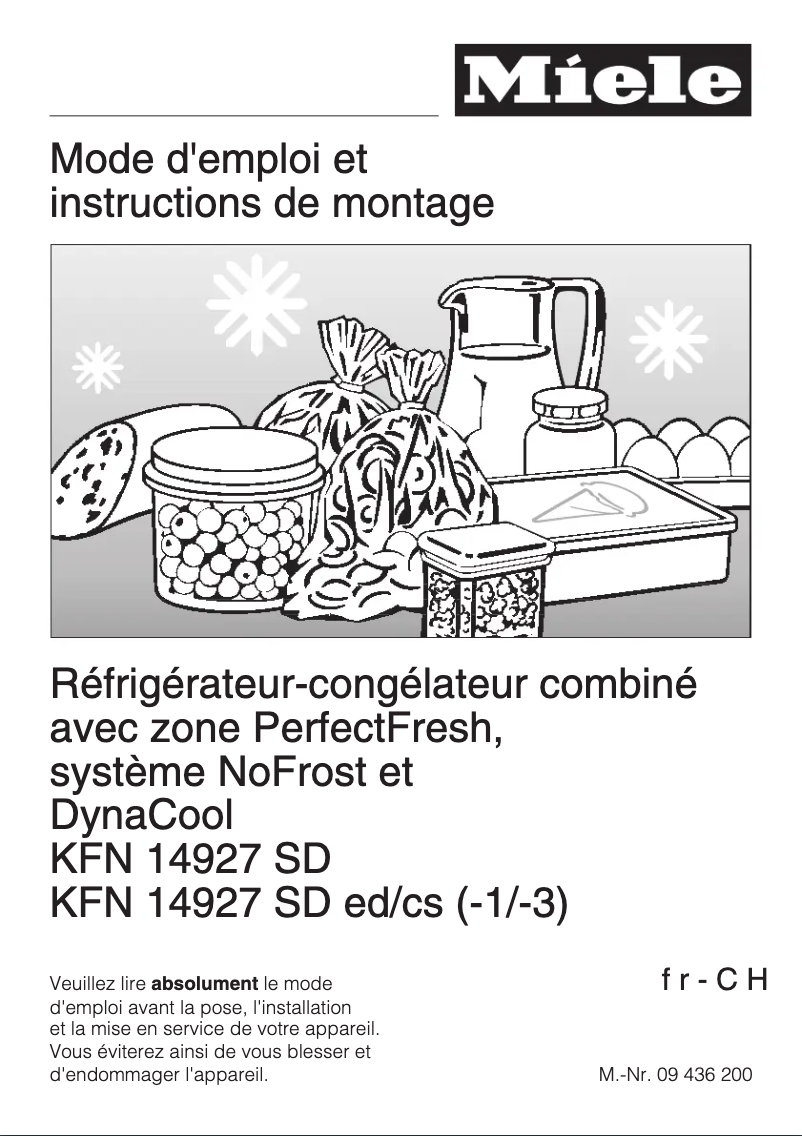 Page n°1 - Manuel utilisateur Miele KFN 14927 SD ED/CS-1