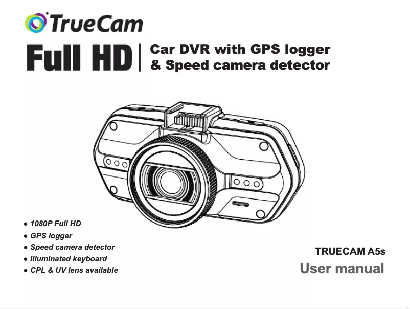 Page 1 de la notice Manuel utilisateur TrueCam A5