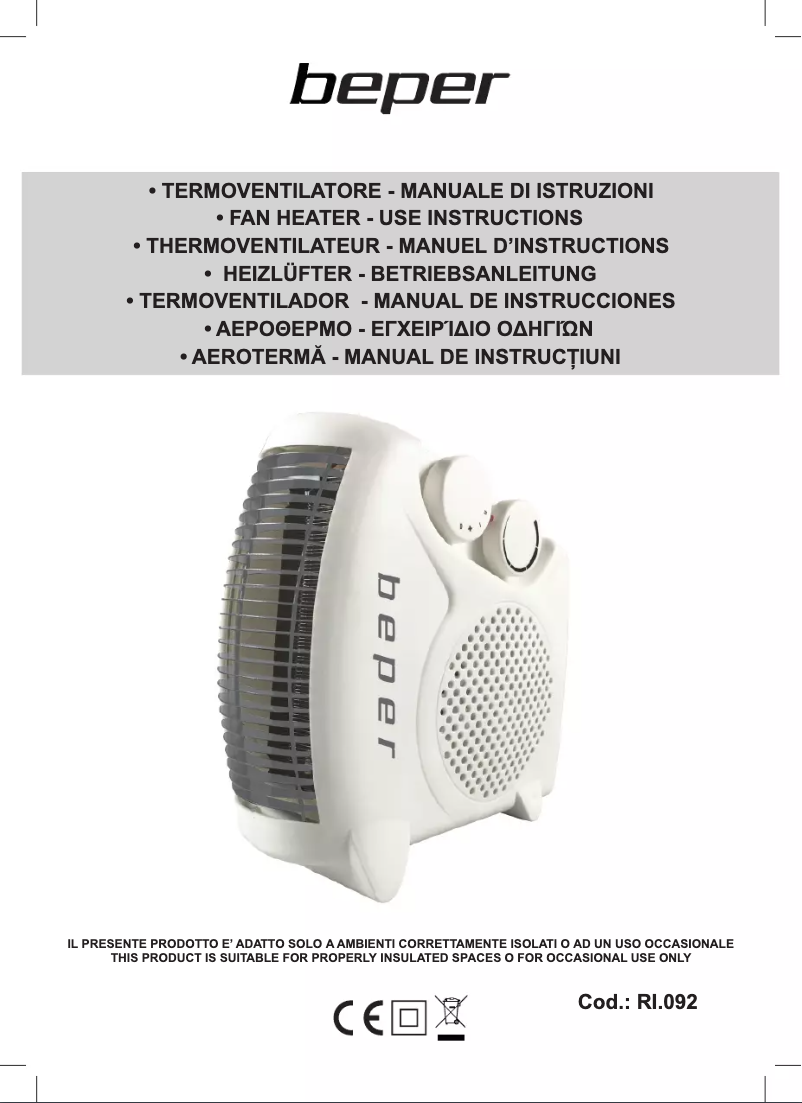 Image de la première page du manuel de l'appareil RI.092