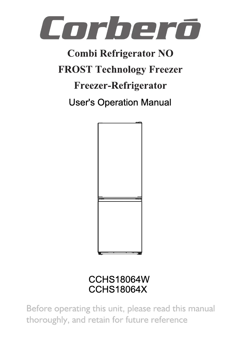 Page 1 de la notice Manuel utilisateur Corbero CCHS18064X
