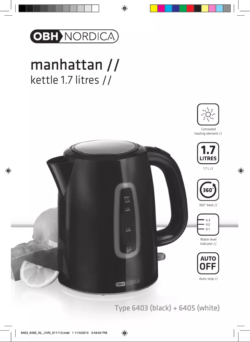 Image de la première page du manuel de l'appareil Manhattan 6405