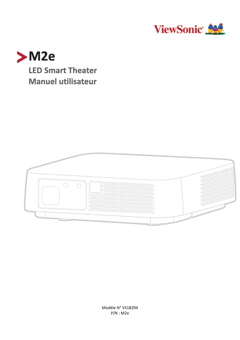 Page 1 de la notice Manuel utilisateur Viewsonic M2e