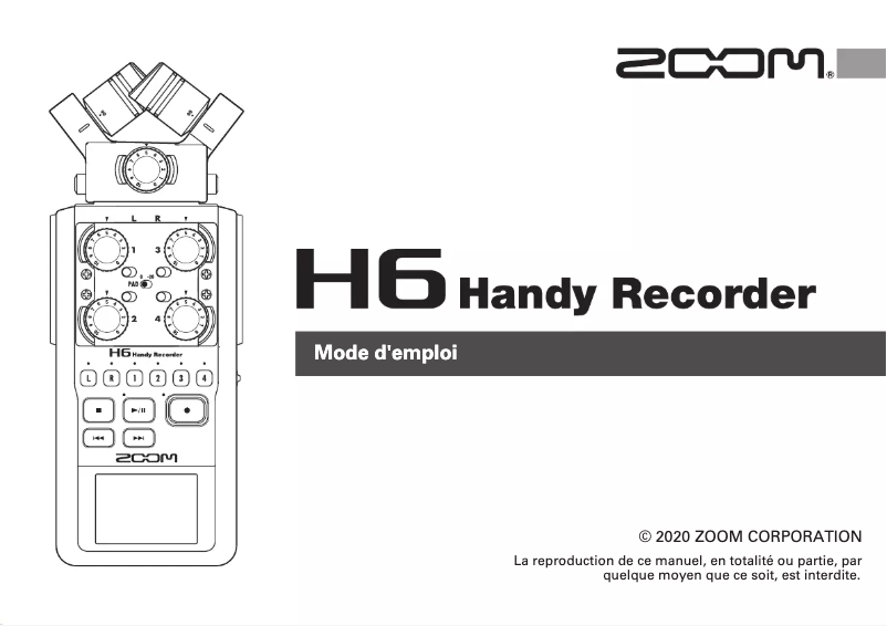 Image de la première page du manuel de l'appareil H6
