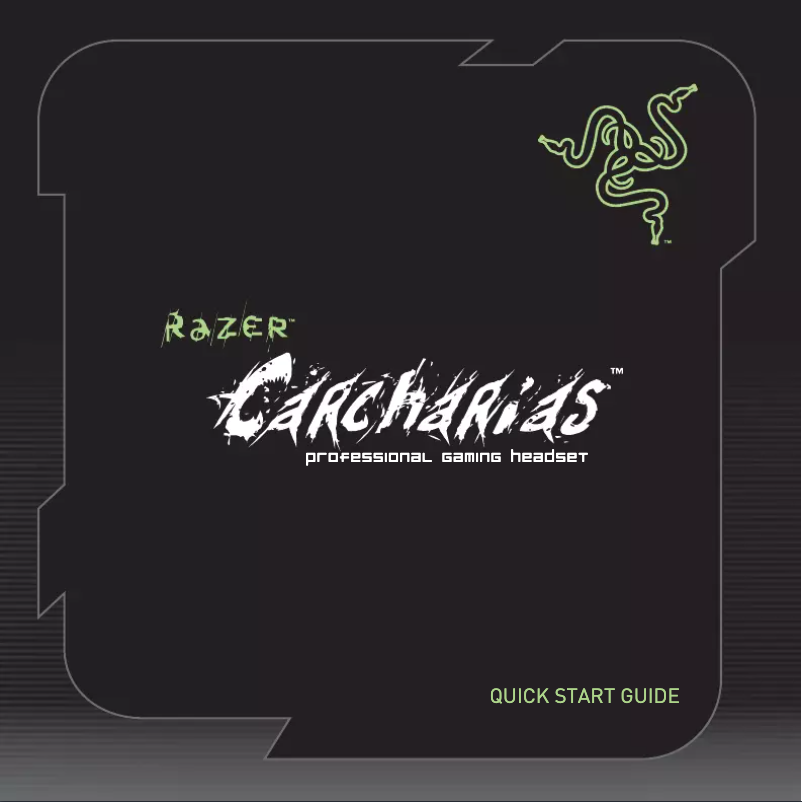 Page 1 de la notice Manuel utilisateur Razer Carcharias