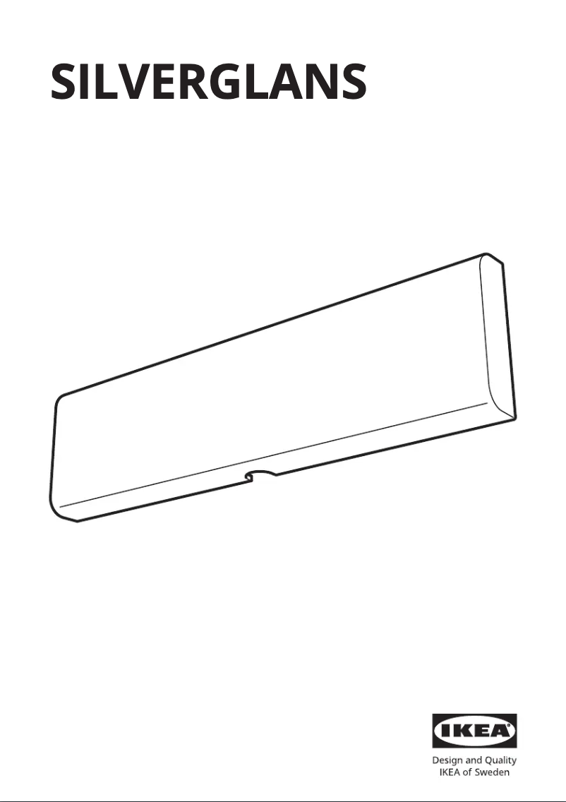 Page 1 de la notice Manuel utilisateur Ikea SILVERGLANS 405.196.51