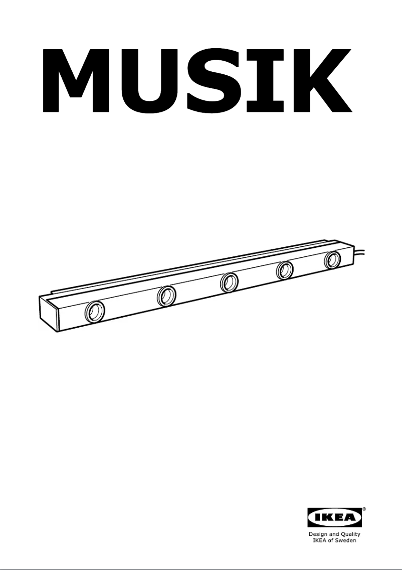 Page 1 de la notice Instructions / montage Ikea MUSIK