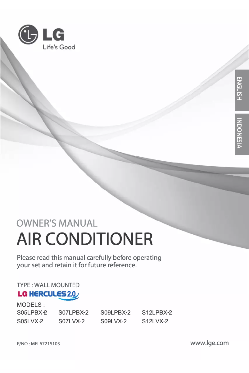 Page n°1 - Manuel utilisateur LG SN09LPBX-2