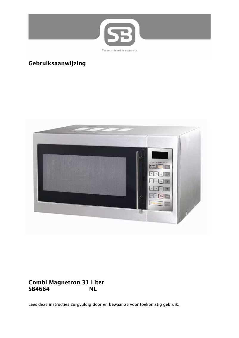 Page 1 de la notice Manuel utilisateur Smart Brand SB4664