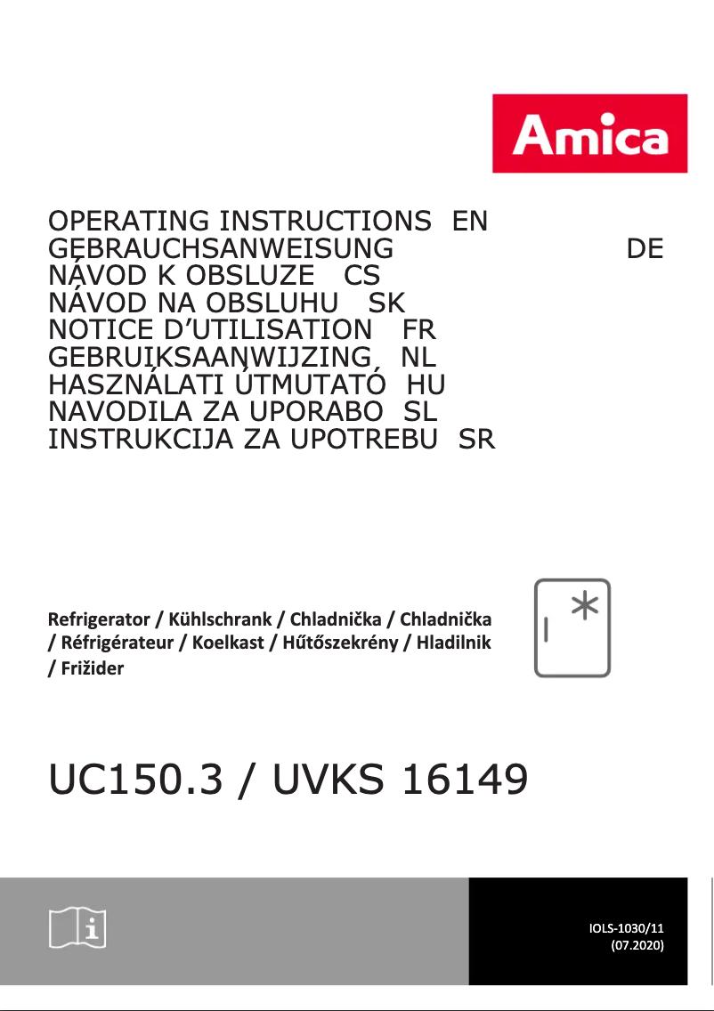 Page n°1 - Manuel utilisateur Amica UVKS 16149