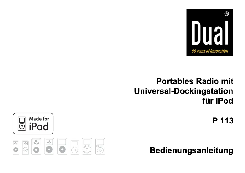 Página 1 del manual Manual de usuario Dual P 113