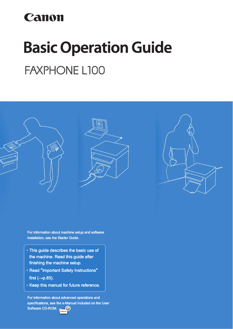 Página 1 del manual Manual de usuario Canon Faxphone L100