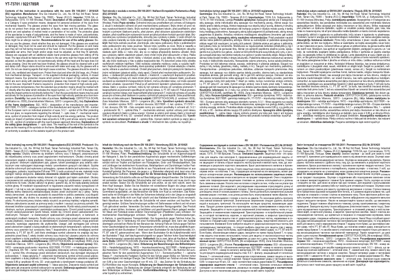 Page 1 de la notice Manuel utilisateur Yato YT-73701