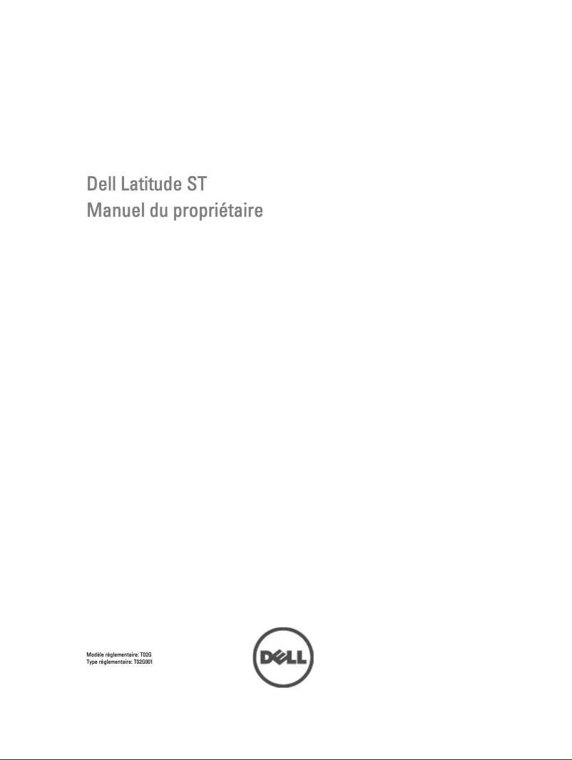 Page 1 de la notice Guide d'installation Dell Latitude ST