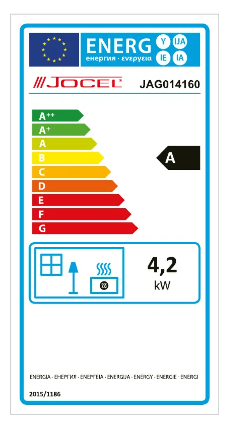 Página 1 del manual Etiqueta energética Jocel JAG014160