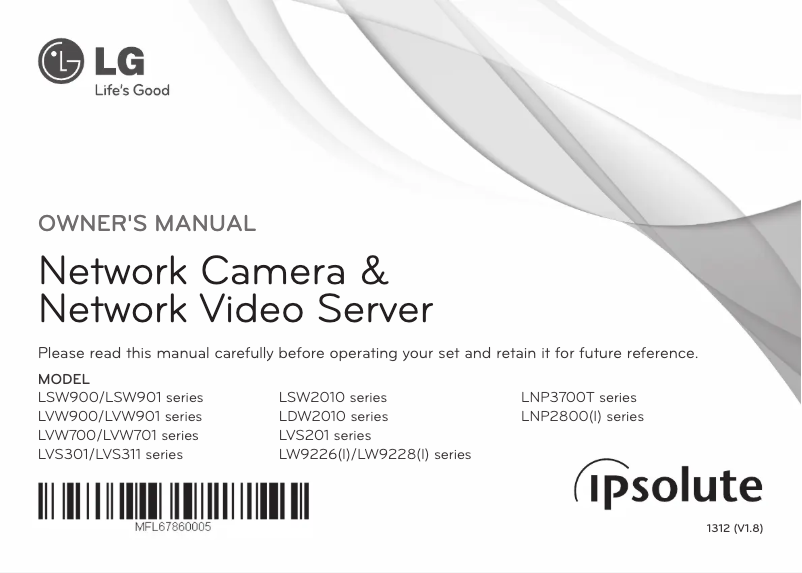 Image de la première page du manuel de l'appareil LSW900P