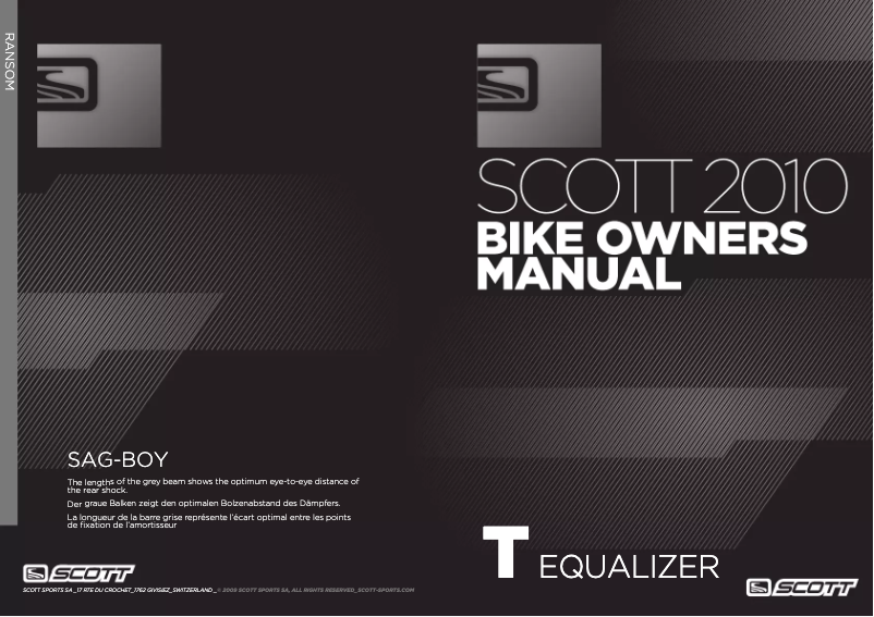 Page 1 de la notice Manuel utilisateur Scott Equalizer
