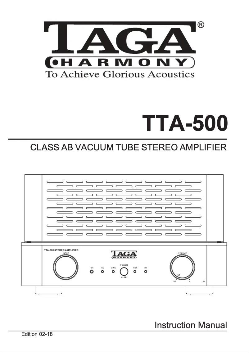 Página 1 del manual Manual de usuario Taga Harmony TTA-500