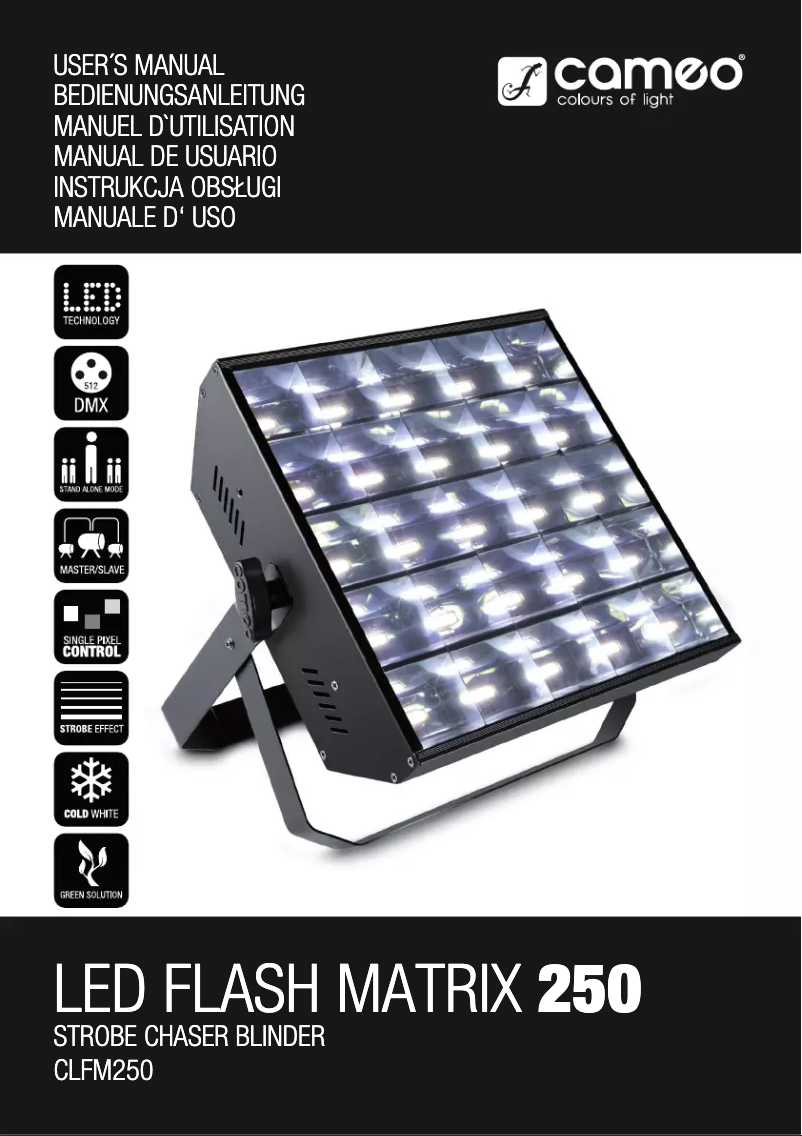 Page 1 de la notice Manuel utilisateur Cameo Flash Matrix 250