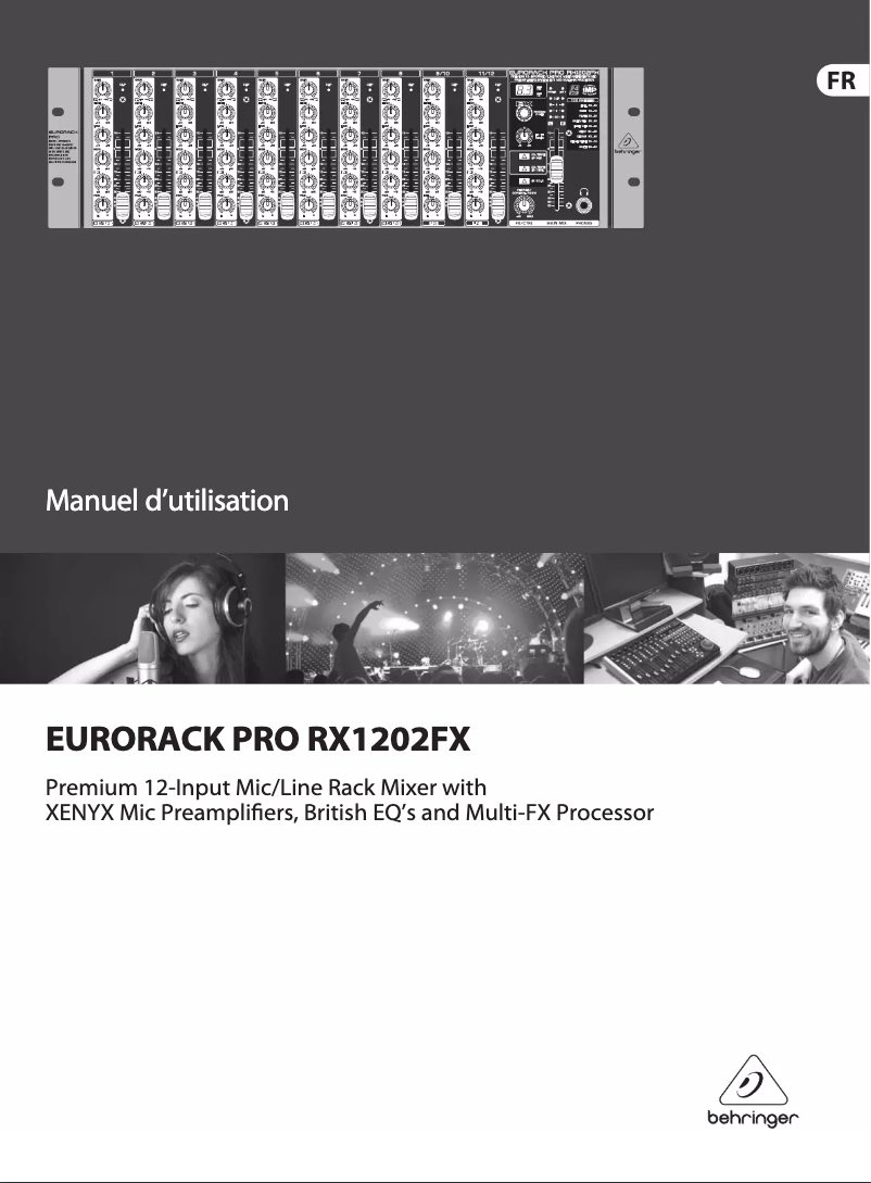 Page 1 of the manual User Manual Behringer RX1202FX