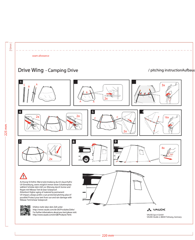 Page n°1 - Manuel utilisateur Vaude Drive Wing