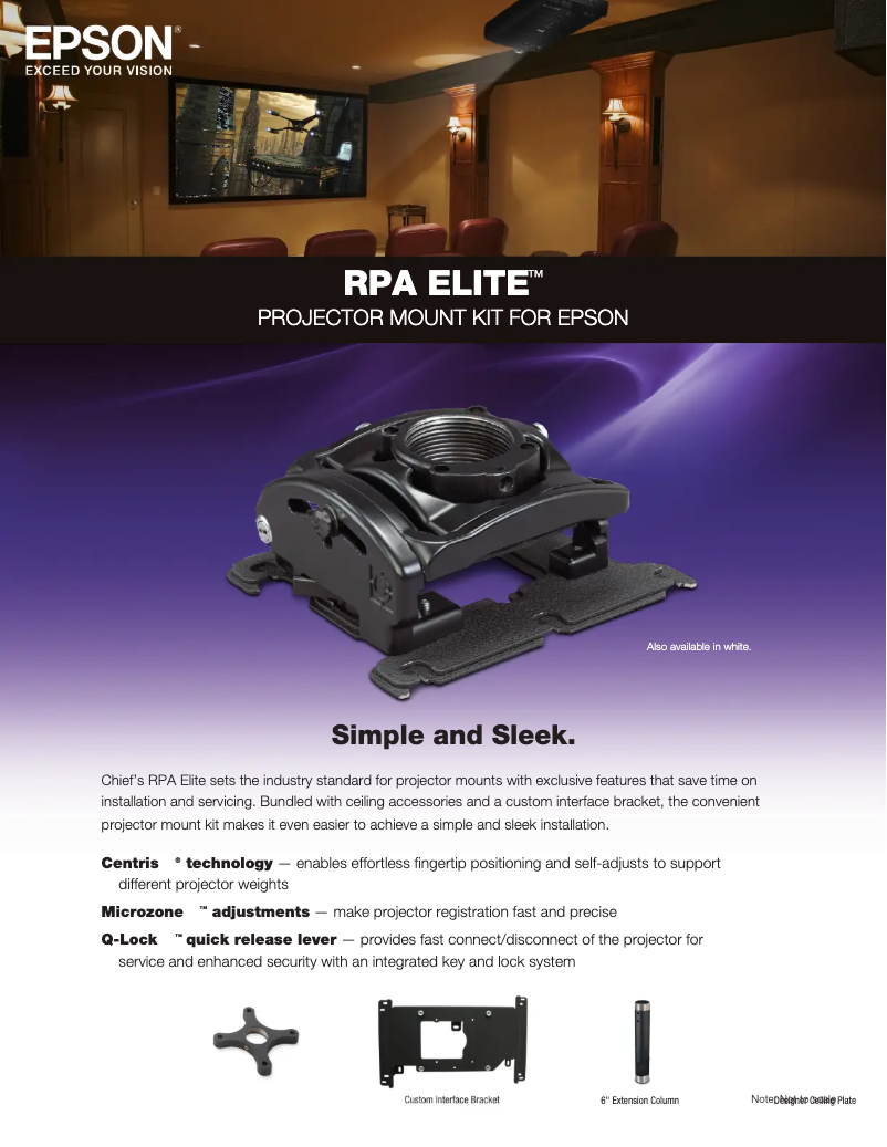 Page 1 de la notice Brochure Epson CHF1000