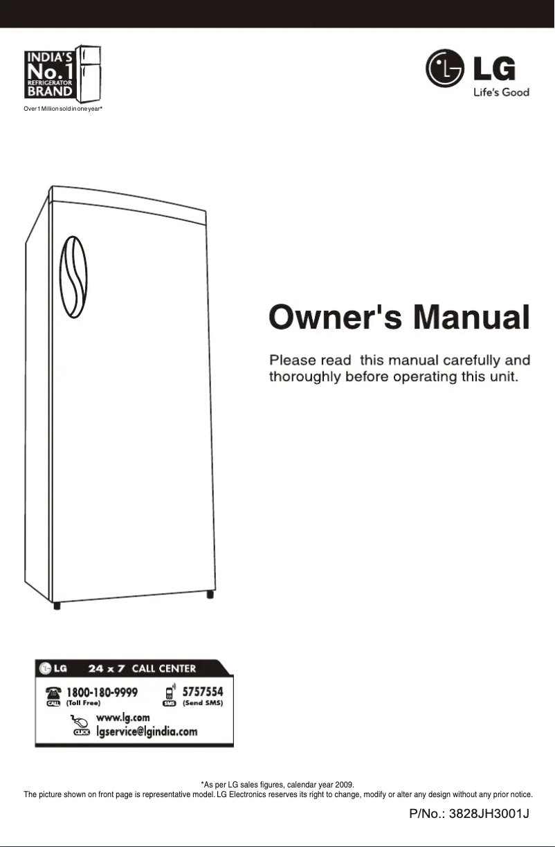 Page n°1 - Manuel utilisateur LG GR-201GPPX