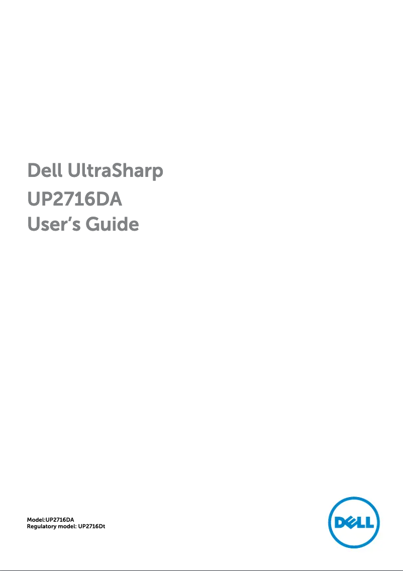 Page 1 de la notice Manuel utilisateur Dell UltraSharp UP2716DA