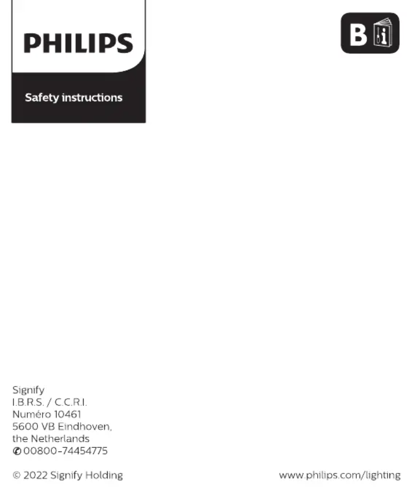 Page 1 de la notice Manuel utilisateur Philips Arbour