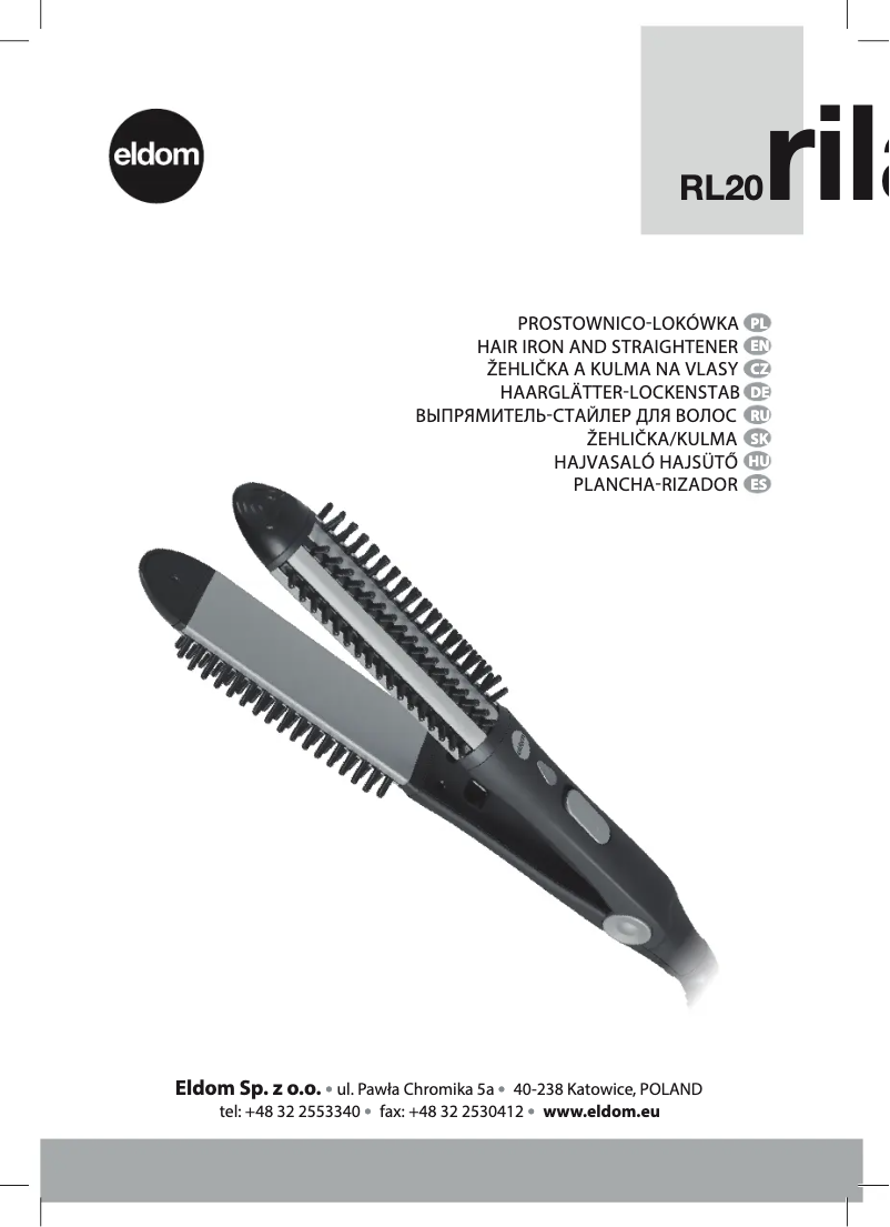 Page 1 de la notice Manuel utilisateur Eldom Rila RL20