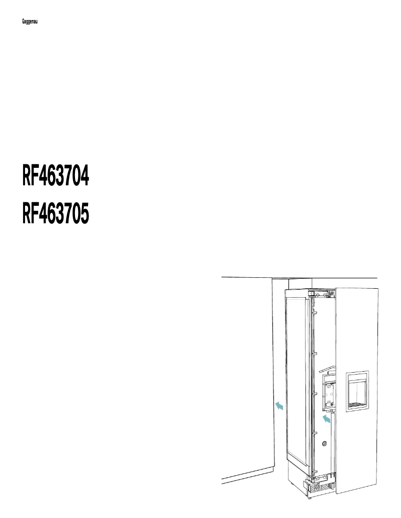 Page 1 de la notice Guide d'installation Gaggenau RF463704