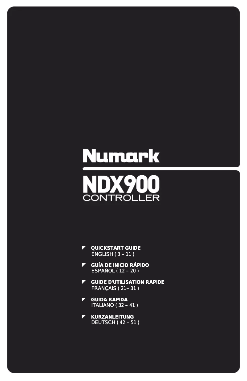 Page 1 de la notice Manuel utilisateur Numark NDX-900