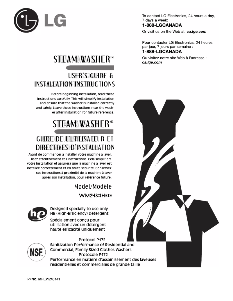 Página 1 del manual Manual de usuario LG WM2487HSMA