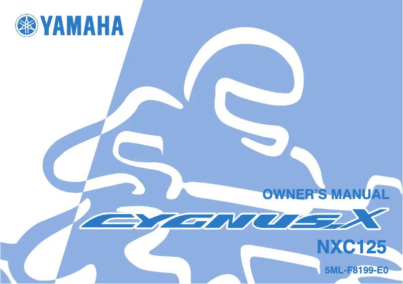 Page 1 de la notice Manuel utilisateur Yamaha Cygnus NXC125 (2004)