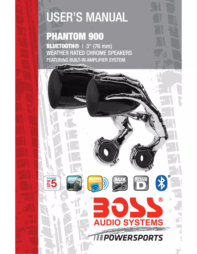Page n°1 - Manuel utilisateur Boss PHANTOM 900