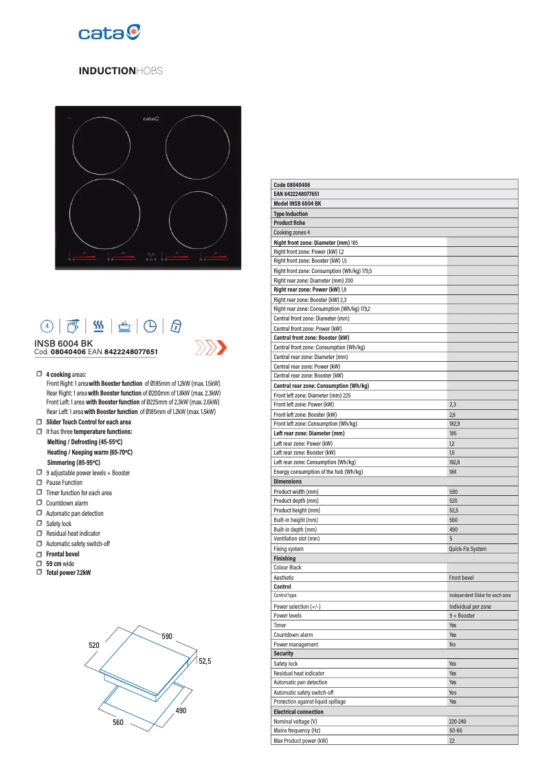 Image de la première page du manuel de l'appareil INSB 6004