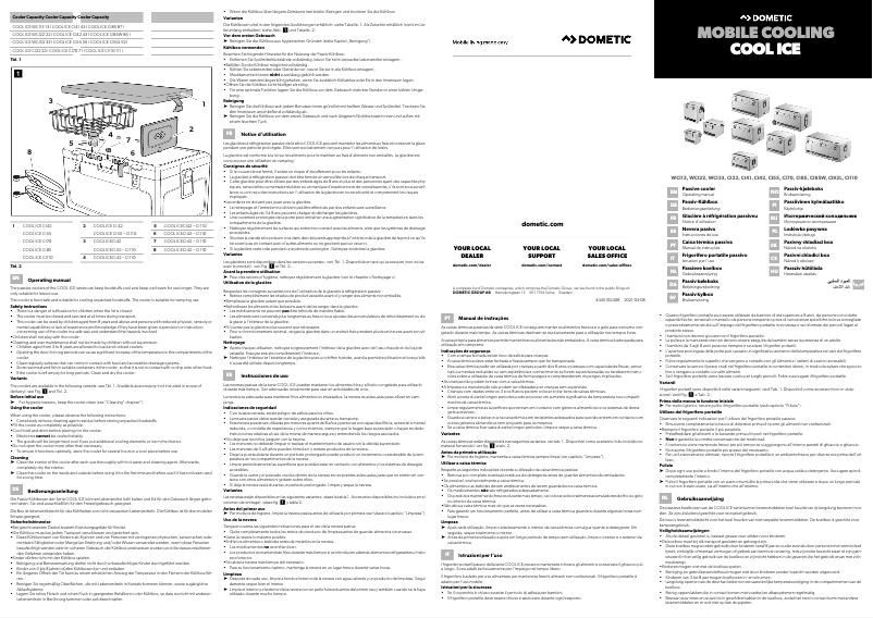 Página 1 del manual Manual de usuario Dometic Cool-Ice CI 85