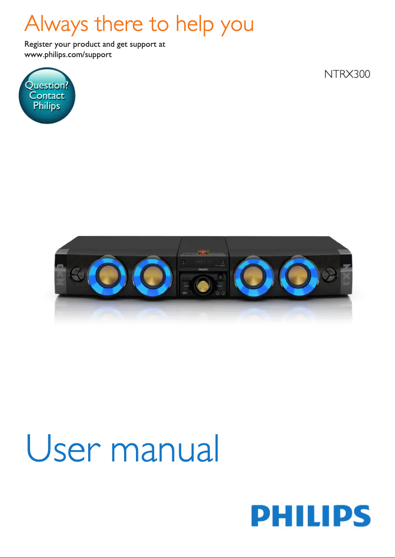 Page 1 de la notice Manuel utilisateur Philips NTRX300