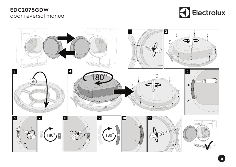 Page 1 de la notice Guide d'installation Electrolux EDC2075GDW