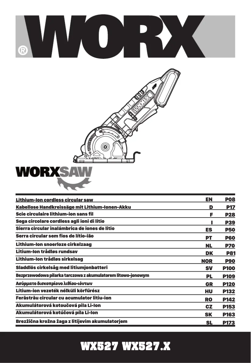 Página 1 del manual Manual de usuario Worx WX527.9